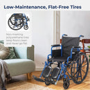 drive Blue Streak Wheelchair, 16-Inch Seat Width