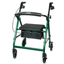 McKesson Brand McKesson Folding Aluminum Four-Wheel Rollator, Green 