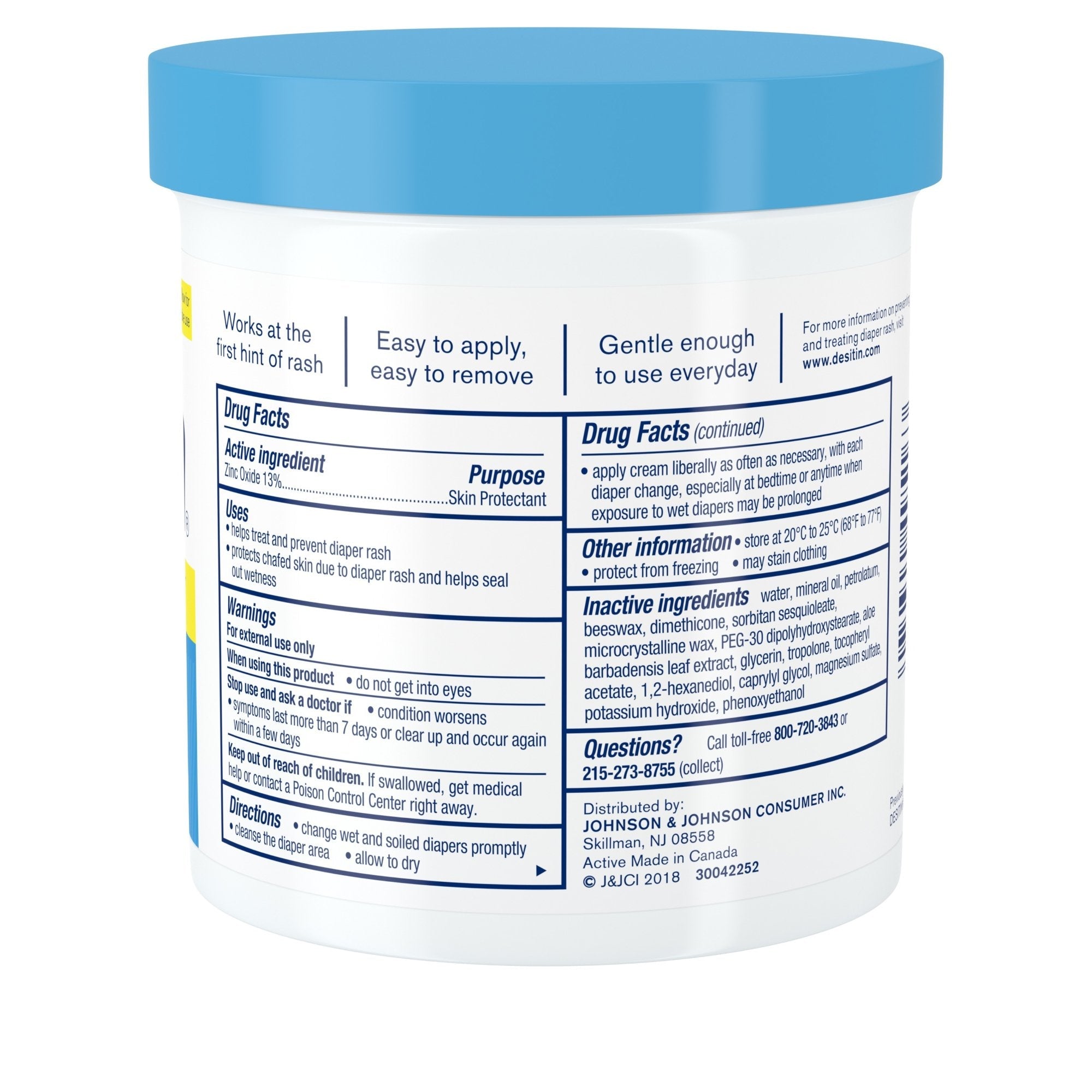 Kenvue Brands LLC Desitin Rapid Relief Scented Diaper Rash Treatment Cream, 16-ounce jar (12/CS) 