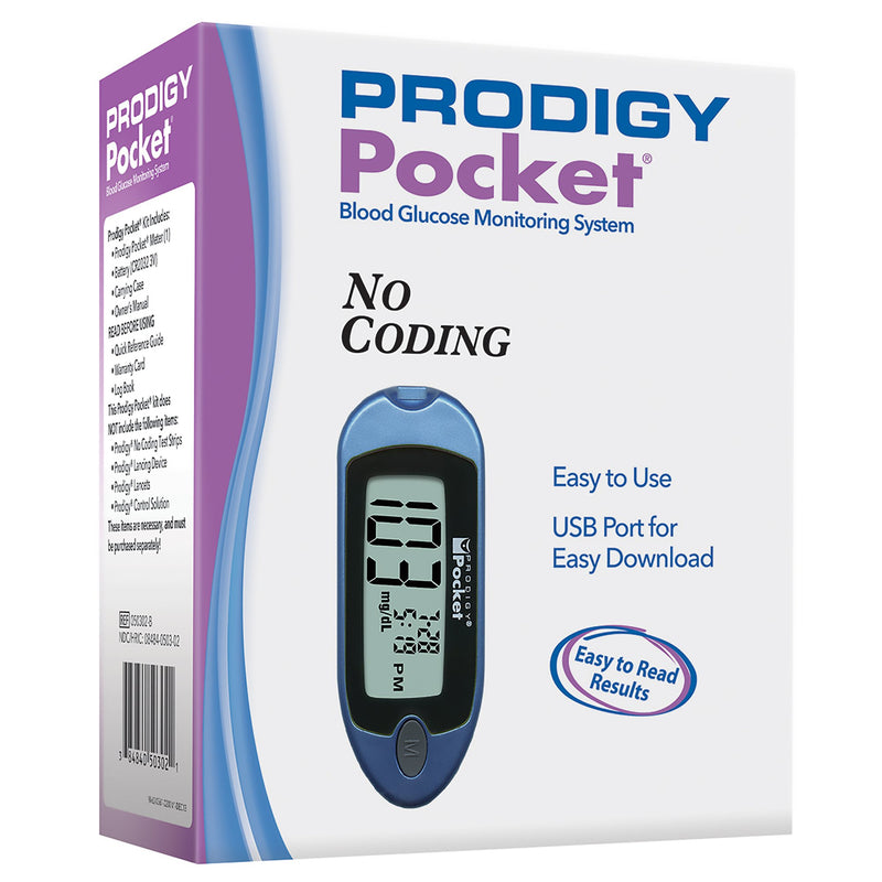 Blood Glucose Meter Prodigy Diabetes Care No Coding Required (Case of 10)