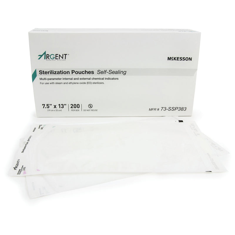 McKesson Brand McKesson Argent Sure-Check Sterilization Pouch, 7.5 x 13 Inch (1000/CS)