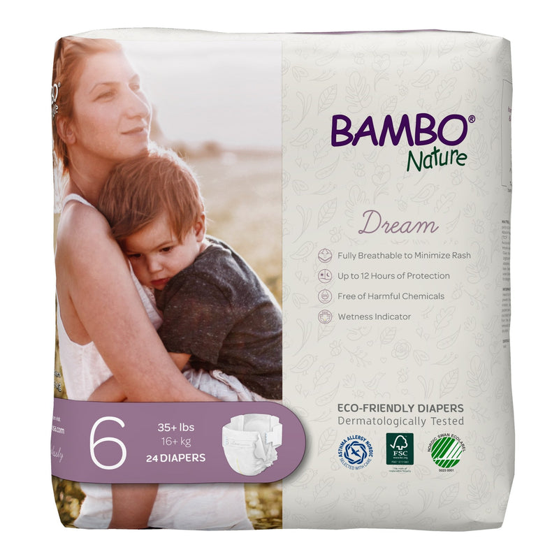 Abena North America Bambo Nature Diaper, Size 6 (144/CS) 