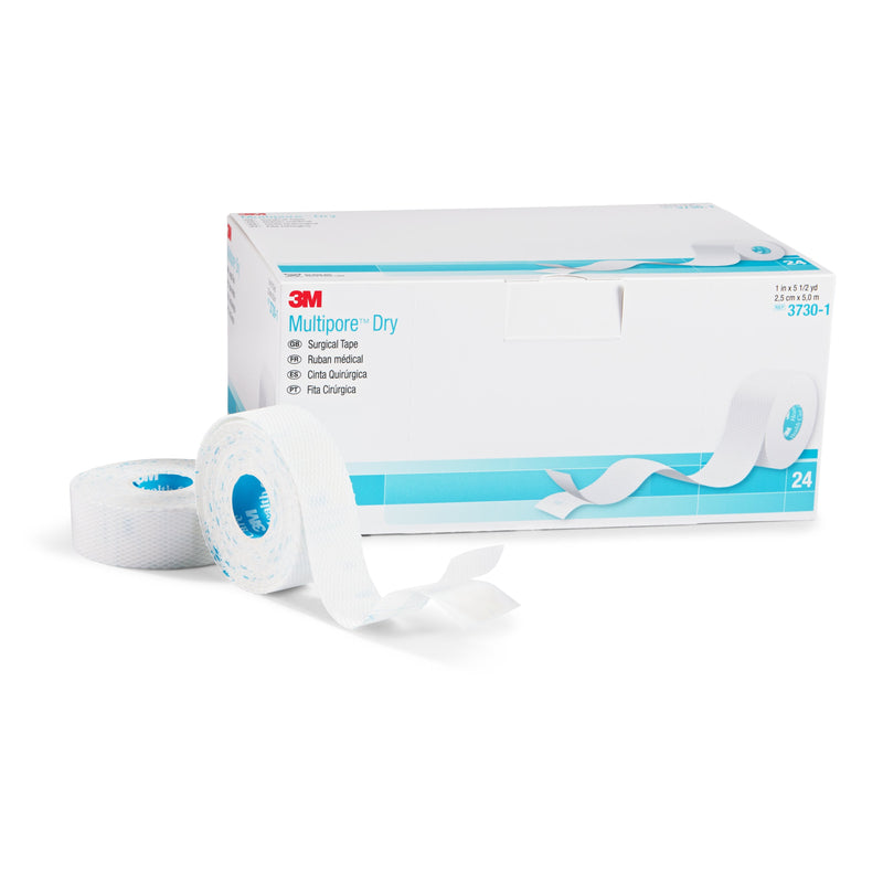 Solventum Corporation 3M Multipore Dry Dressing Retention Tape w/ Liner, 1 Inch x 5-1/2 Yard, White (96/CS)