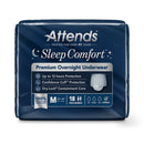 Attends Sleep Comfort Premium Overnight Underwear, Medium, 24 – 44 Inches (Case of 72)