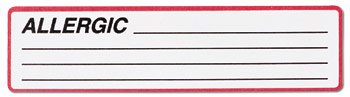 Carstens Carstens Allergy Alert Pre-Printed Label, 5.375 x 1.375 Inch 
