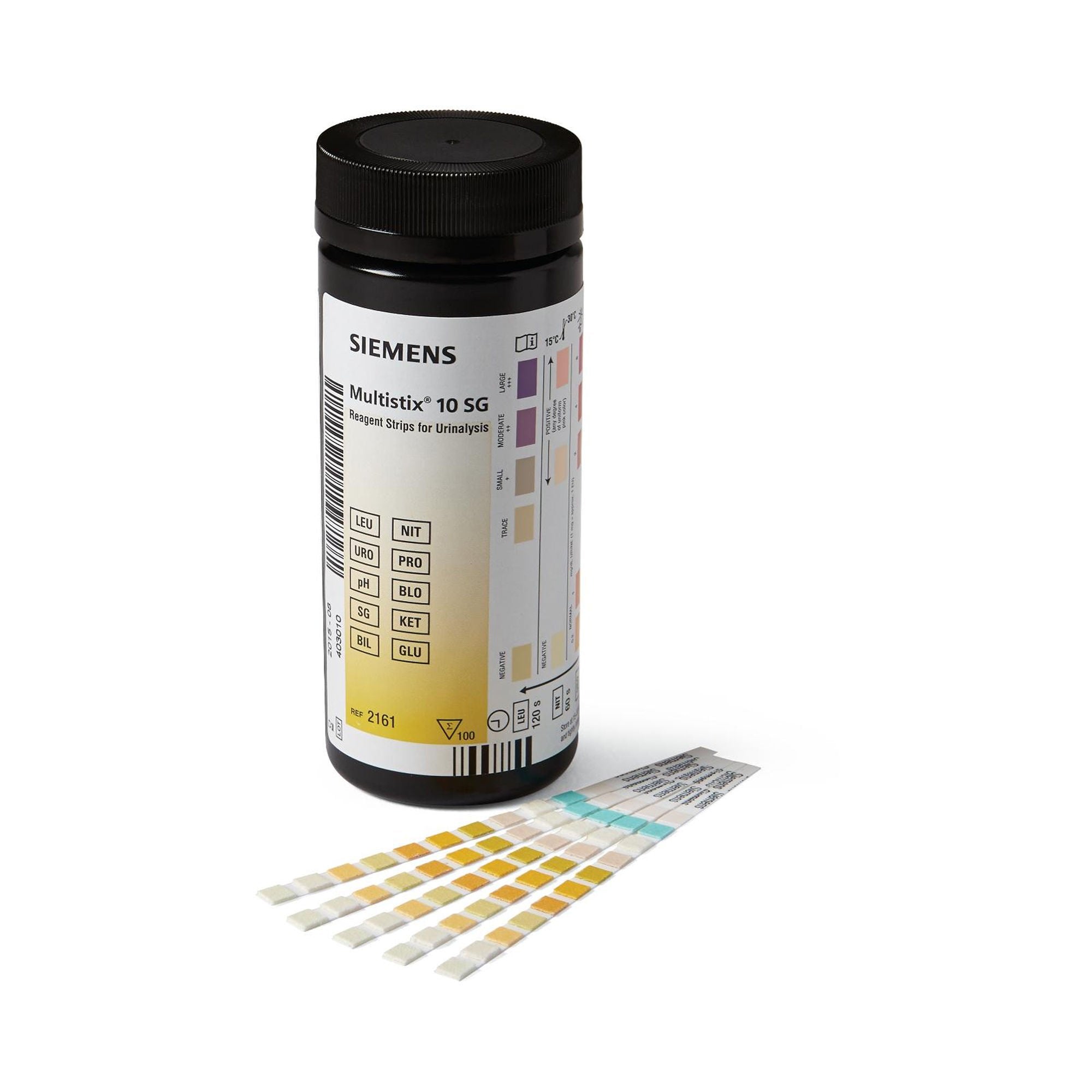 Multistix 10 SG Urinalysis Reagent, General Chemistry tests (Vial of 100)