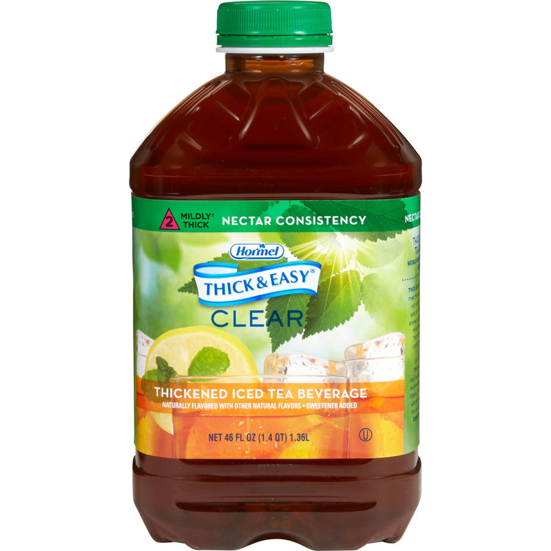Thick & Easy Clear Nectar Consistency Iced Tea Thickened Beverage, 46-oz. (Case of 6)