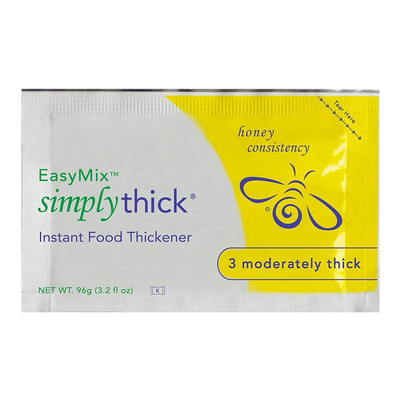 SimplyThick Easy Mix Food and Beverage Unflavored Thickener, Honey Consistency (Box of 25)
