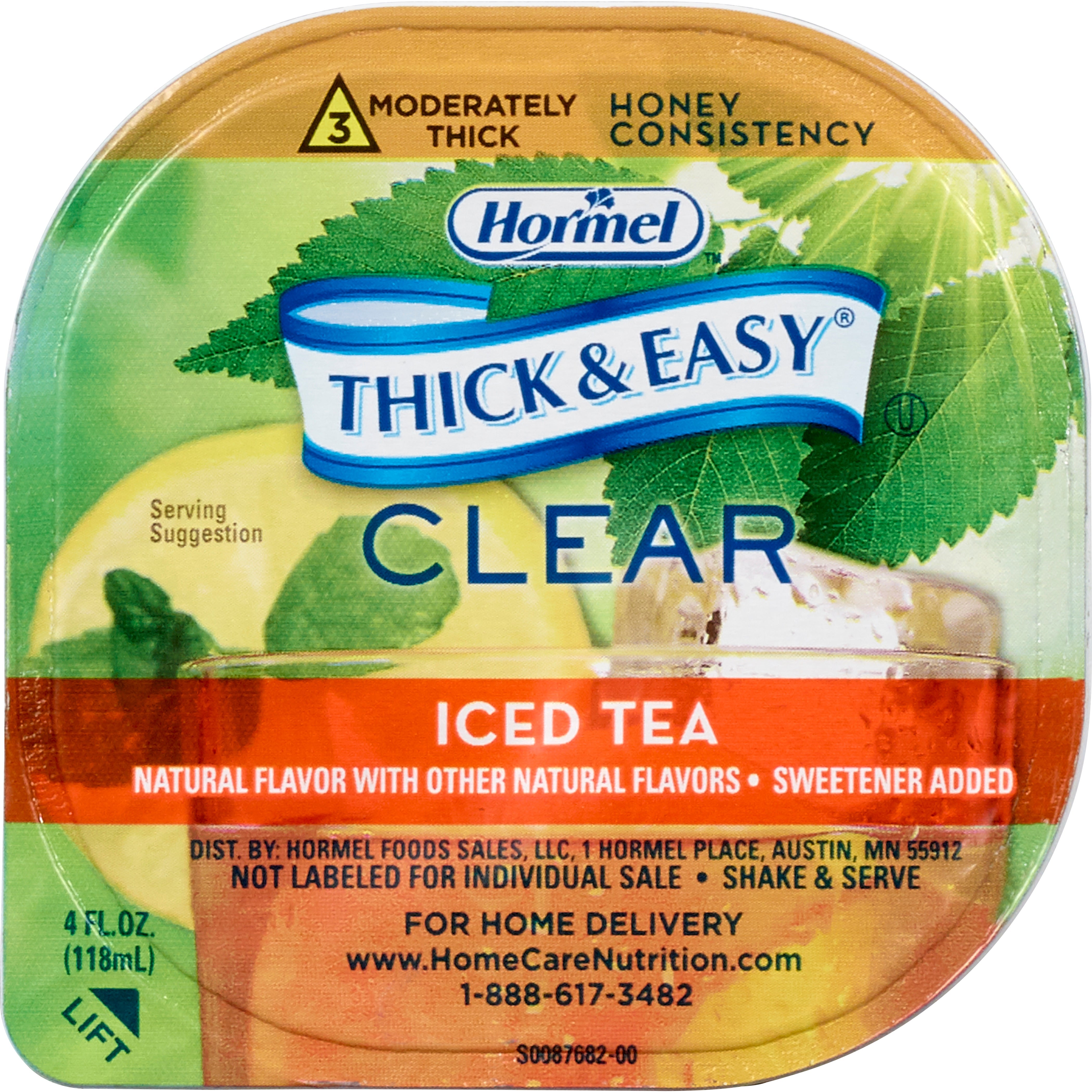 Lyons Magnus LLC Thick & Easy Clear Honey Consistency Iced Tea Thickened Beverage, 4-ounce Cup (24/CS) 