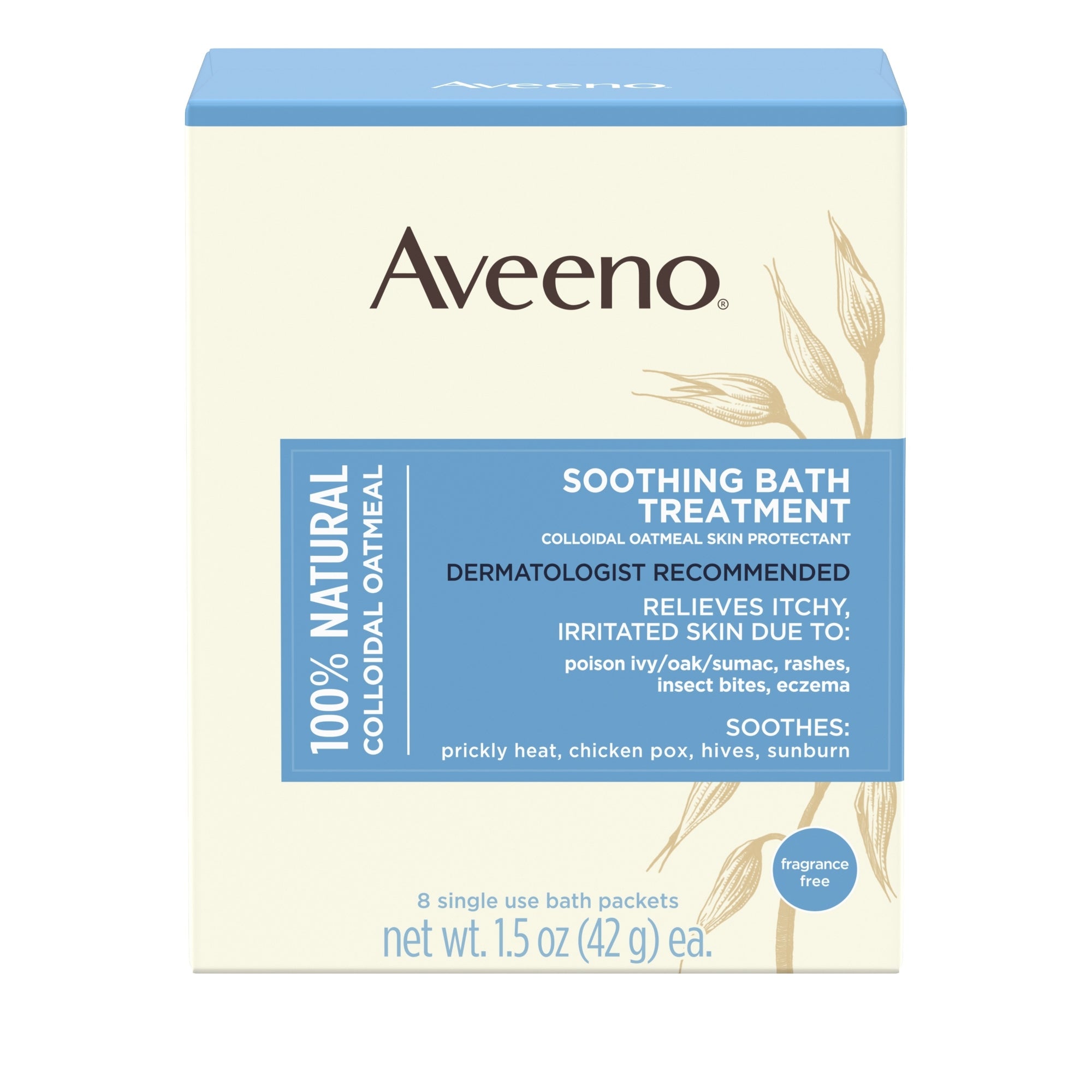 Kenvue Brands LLC Aveeno Soothing Bath Treatment Packets Fragrance Free (192/CS) 