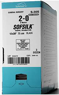 Nonabsorbable Suture without Needle Sofsilk Silk Size 0 18 Inch Suture Braided