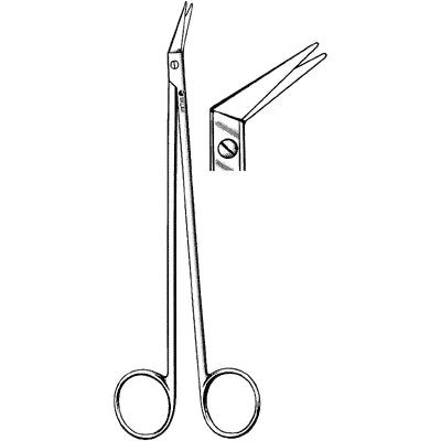 Sklar Potts-Smith Vascular Scissors (CensiTrac Marked) - 7-1/4", Angled 60°, Sharp/Sharp - 52-2860c 