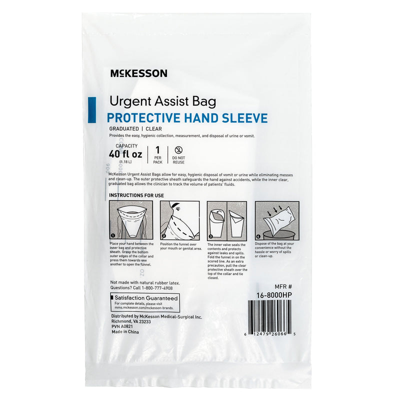 McKesson Urgent Assist Bags with Protective Hand Sleeve (Case of 240)