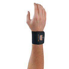 Ergodyne Wrist Support ProFlex 400 Universal Wraparound / Wristlet Elastic Left or Right Wrist Black One Size Fits Most 