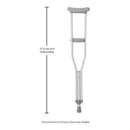 McKesson Brand McKesson Underarm Crutches for Children 4'6" – 5'2" (8/CS) 