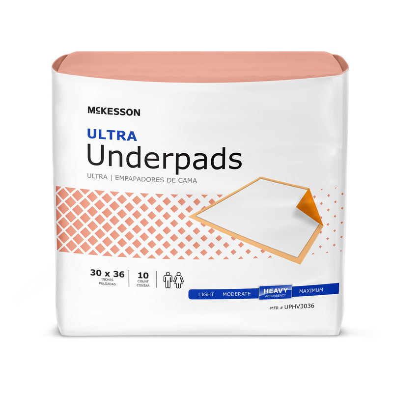 McKesson Ultra Heavy Absorbency Underpad, 30 x 36 Inch (Case of 100)