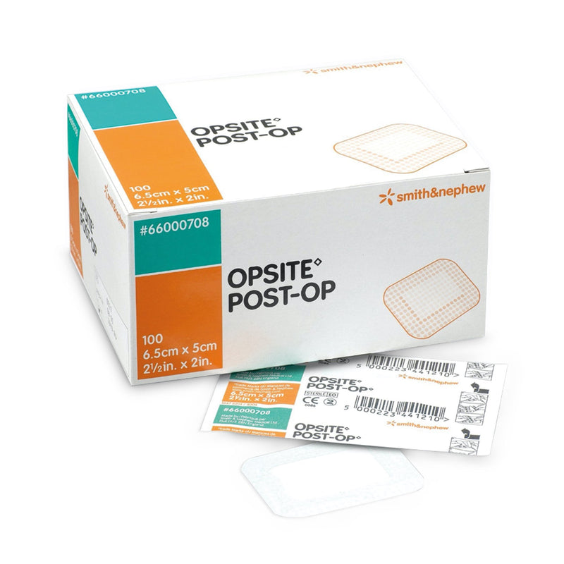 Transparent Film Dressing with Pad OpSite Post Op 2 X 2-1/2 Inch 3 Tab Delivery Rectangle Sterile 