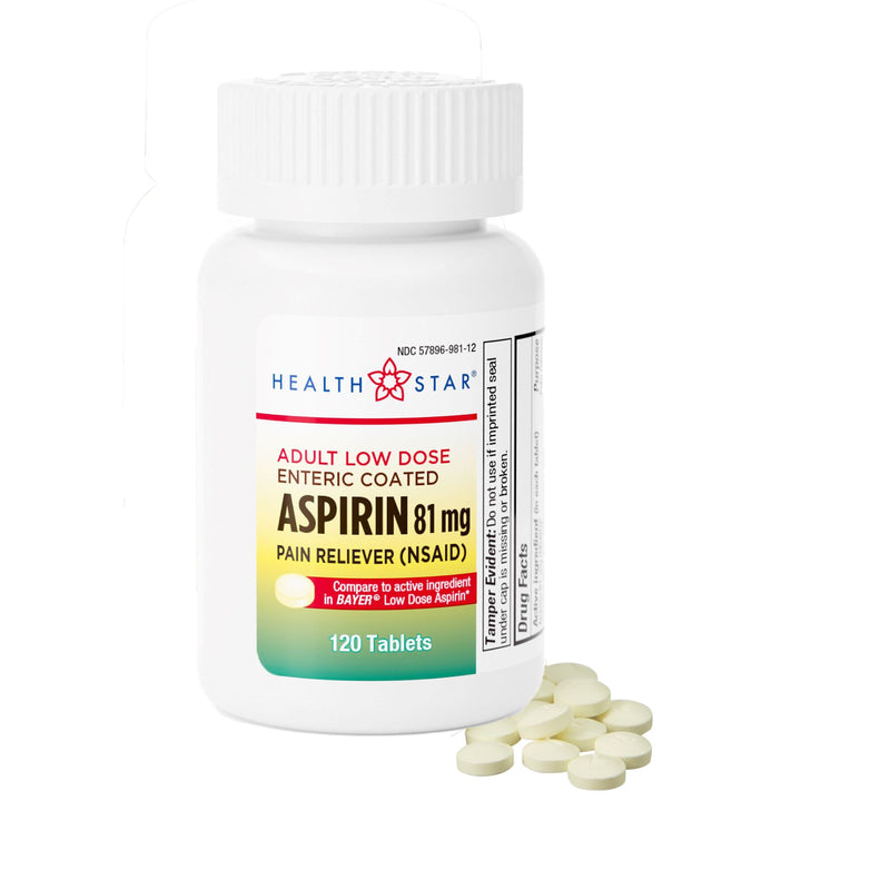 Health Star Low-Dose Aspirin (Case of 12 Bottles)