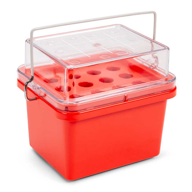 COOLER INI CRYOCOOL 0DEG 12-PLACE 3X4 FOR 15ML TBS RED