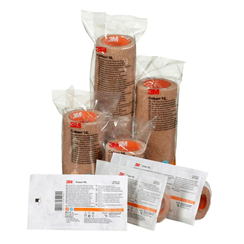 3M Coban Self-Adherent Closure Cohesive Bandage, 1 Inch x 5 Yard (Case of 18 Packs)