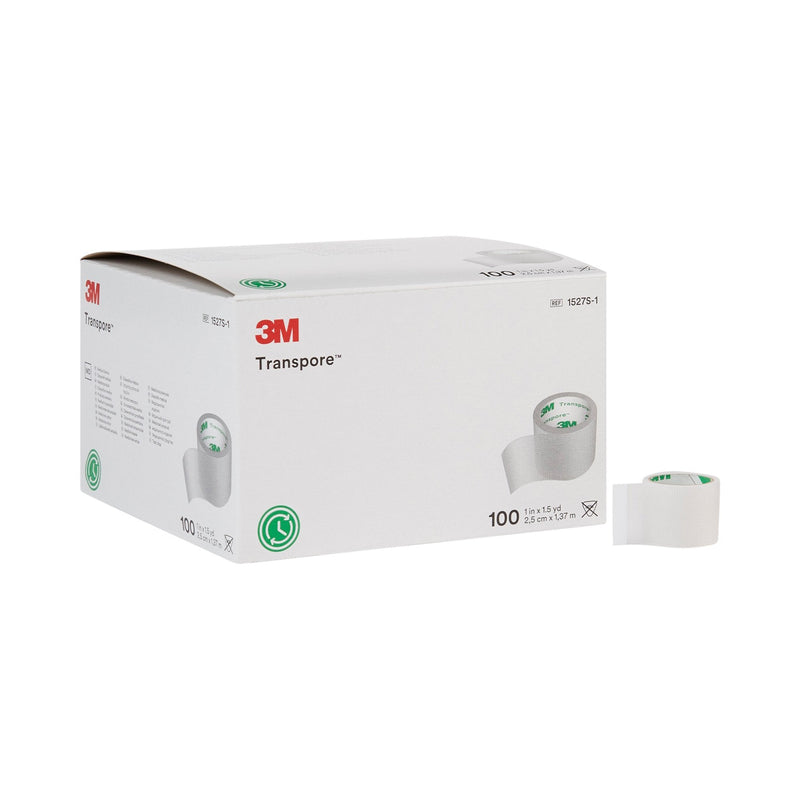 Solventum Corporation 3M Transpore Plastic Medical Tape, 1 Inch x 1-1/2 Yard, Transparent (500/CS) 