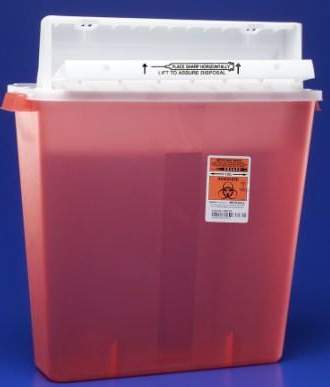 CONTAINER SHARPS 4 GAL W/LIDDOOR TRANS CLEAR 10/CS