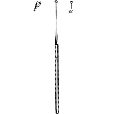 Sklar Buck Ear Curette - Angled, Blunt,