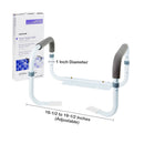 McKesson Toilet Safety Rail, White Steel, Width-Adjustable
