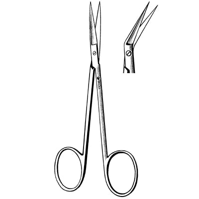 Sklar Iris Scissors - 4-1/2", Angled, Sharp/Sharp - 64-2142 