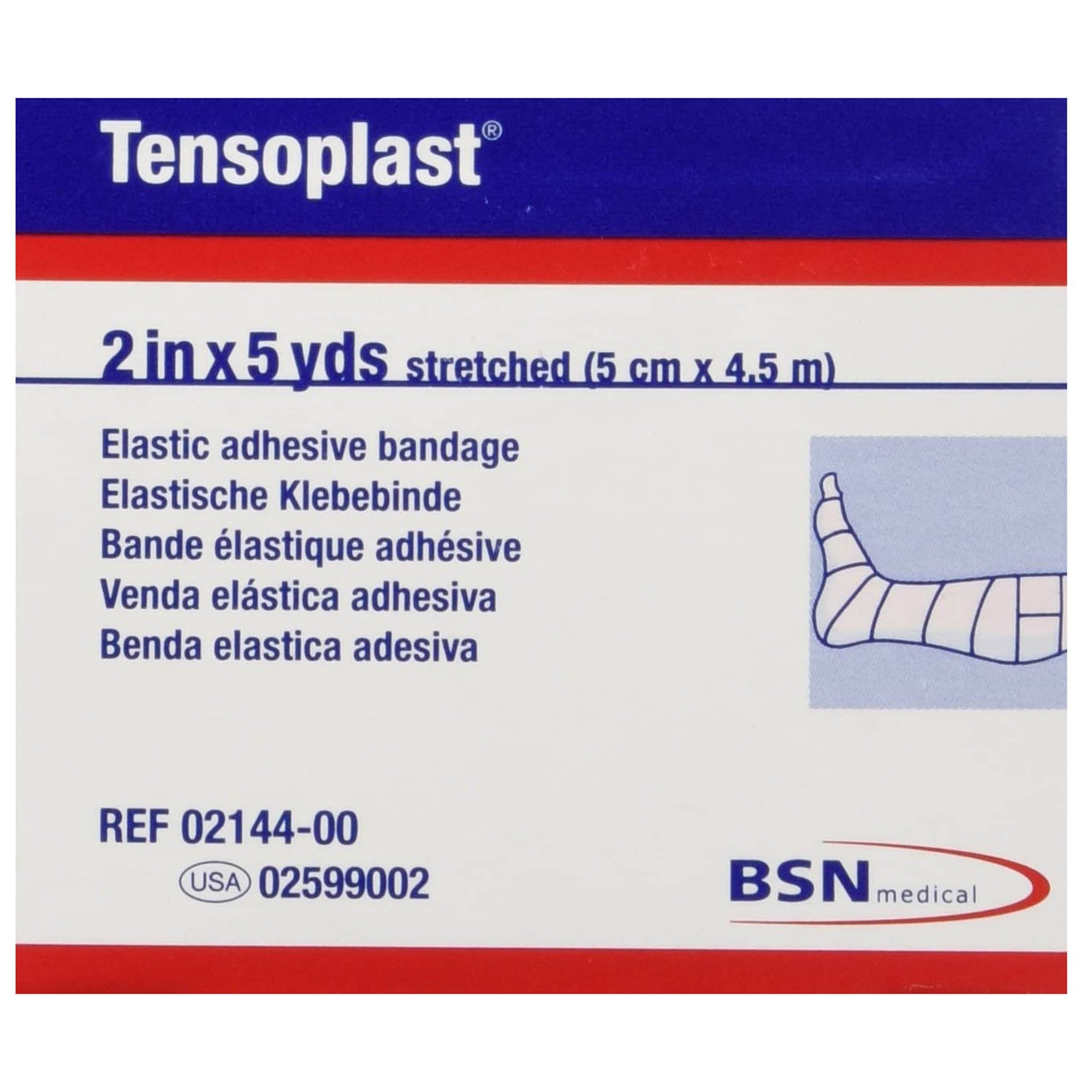 BSN Medical Tensoplast No Closure Elastic Adhesive Bandage, 2 Inch x 5 Yard (36/CS) 
