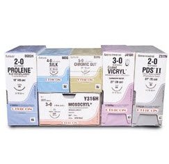 Absorbable Antibacterial Suture with Needle Coated Vicryl Plus Polyglactin 910 CT-1 1/2 Circle Taper Point Needle Size 2-0 Braided 