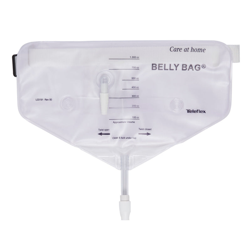 Urinary Drain Bag Belly Bag Anti-Reflux Valve Sterile 1,000 mL Vinyl (Box of 10)