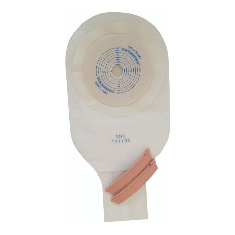 Safe n' Simple One-Piece Transparent Ostomy Pouch, 12-Inch Length (Case of 80)