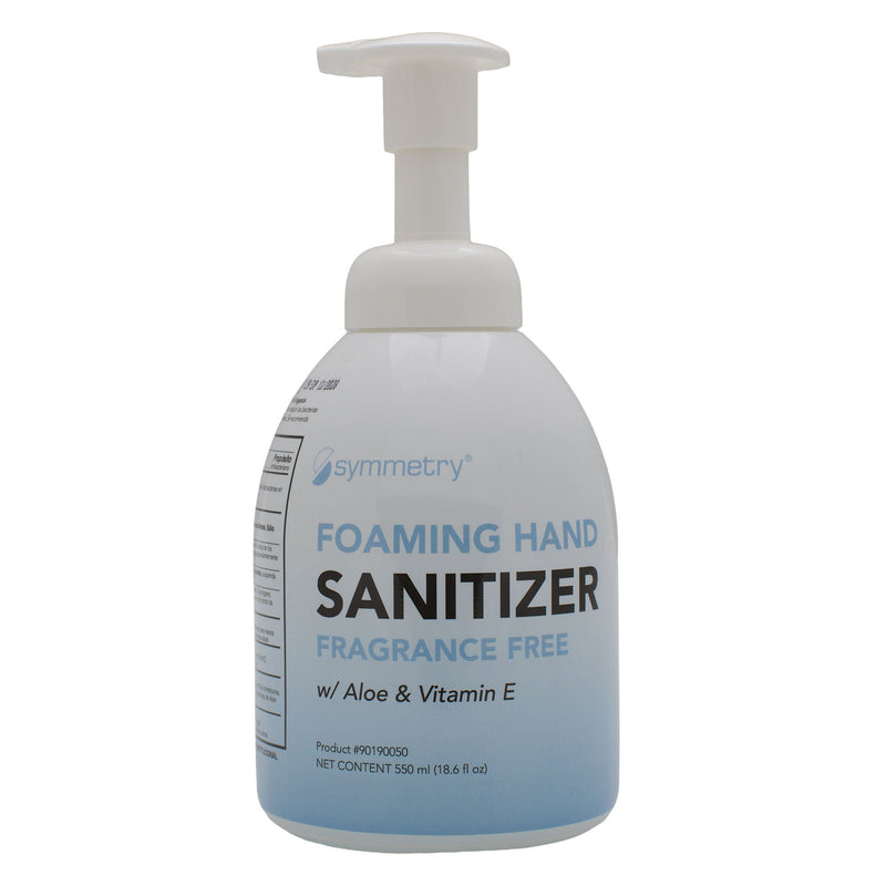 Hand Sanitizer with Aloe Symmetry 550 mL Ethyl Alcohol / Aloe / Vitamin E Foaming Pump Bottle (Case of 12)