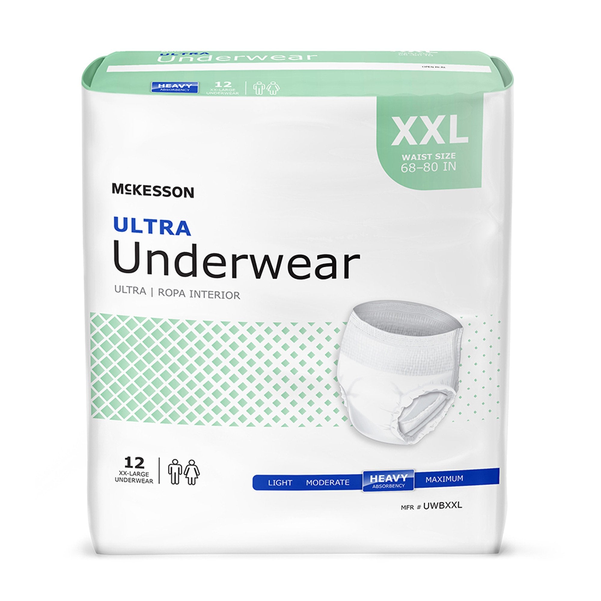 McKesson Brand McKesson Ultra Heavy Absorbent Underwear, 2X-Large (4/CS) 