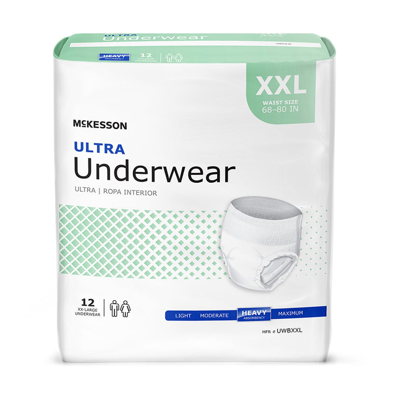 McKesson Brand McKesson Ultra Heavy Absorbent Underwear, 2X-Large (4/CS) 