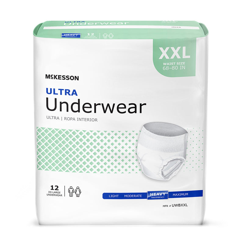 McKesson Brand McKesson Ultra Heavy Absorbent Underwear, 2X-Large (4/CS)