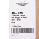 McKesson Brand McKesson Blue Flat Stretcher Sheet, 40 x 90 Inch (25/CS) 