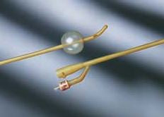 Foley Catheter Bardex Lubricath 2-Way Coude Tip 30 cc Balloon 16 Fr. Hydrophilic Polymer Coated Latex 