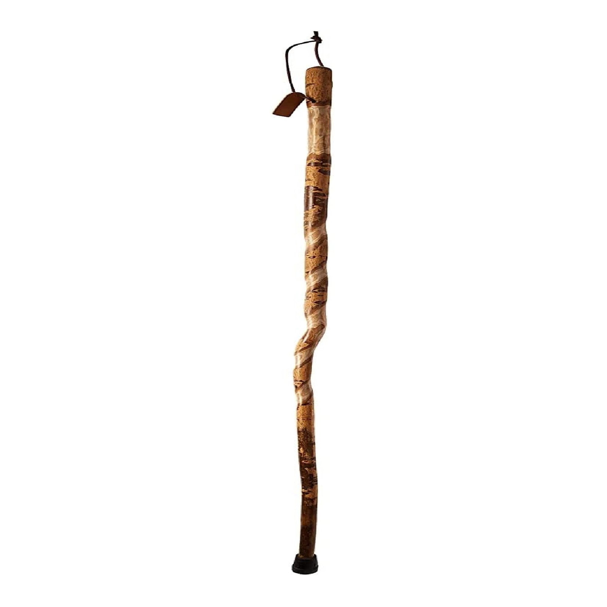 Mabis Healthcare Brazos Twisted Assorted Hardwood Rustic Walking Stick, 55-Inch 