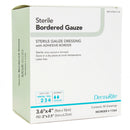 DermaRite Gauze Adhesive Dressing, White, Sterile, 3-3/5 x 4 inch (Box of 50)
