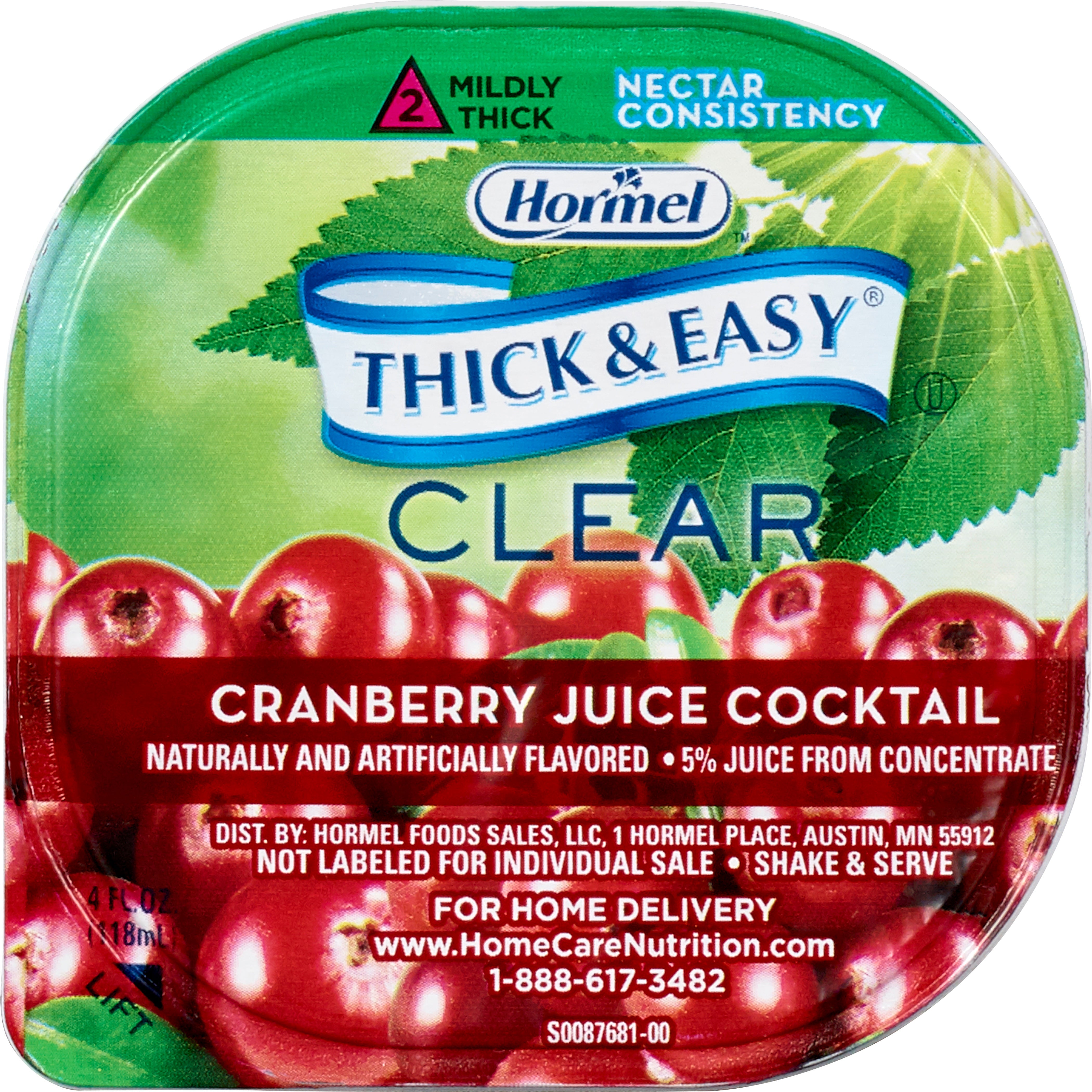 Lyons Magnus LLC Thick & Easy Nectar Consistency Cranberry Juice Cocktail Thickened Beverage (24/CS) 