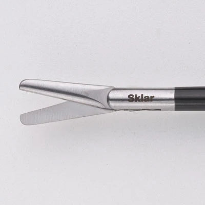 Sklartech 5000 Laparoscopic Single Port Metzenbaum Scissors Complete Instrument - 13", Double Curved, Blunt/Blunt, 5mm Tip, with Non-Ratcheting Handle - 31-9405