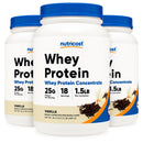 Oral Supplement Nutricost Whey Protein Concentrate Vanilla Flavor Powder 1-1/2 lbs. Canister (Case of 6 Bottles)