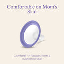 Emerson Healthcare Lansinoh ComfortFit 21-millimeter Flanges for Lansinoh Breast Pumps, One Pair (12/CS)