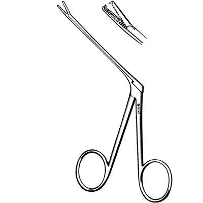 Sklar Hartmann Alligator Ear Forceps - 3-1/2", Serrated, 1x2 Teeth - 67-1040
