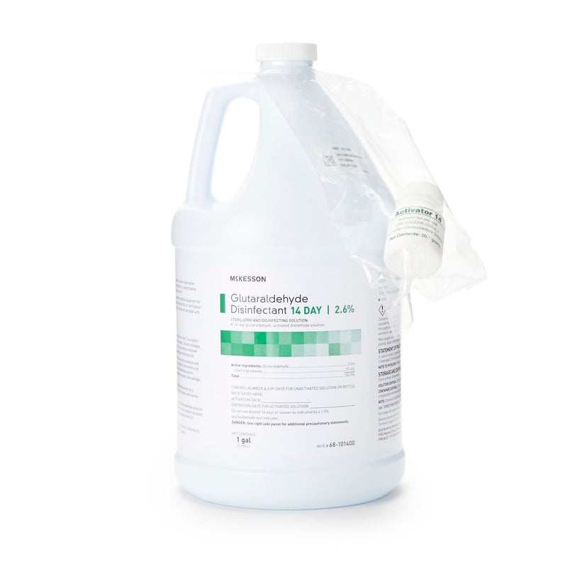 McKesson Glutaraldehyde High Level Disinfectant, 1-gallon Jug (Case of 4 Gallons)