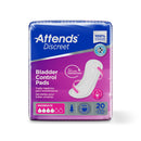 Attends Discreet Women's Moderate Bladder Control Pad, 10.5-Inch Length (Case of 200)