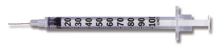MBO-SYRINGE TUBERCULIN 27GX1/21ML W/DET NDL 100/BX 8BX/CS