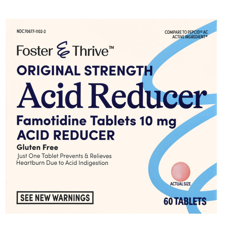 Foster & Thrive Original Strength Acid Reducer Famotidine Tablets 10 mg (Bottle)